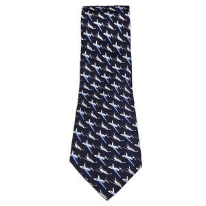 Rivetz of Boston 100% SILK Tie Airplane Plane Jet Blue Baldwin Safety Pilot Gift